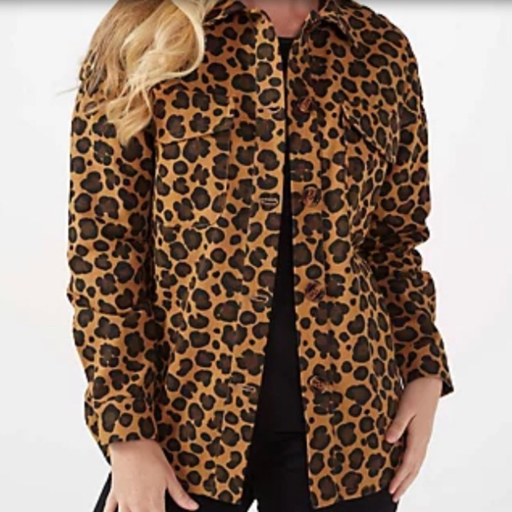 NWT BADGLEY MISCHKA LEOPARD SHACKET
